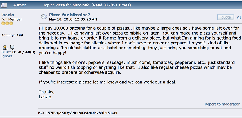 Bitcoin Pizza Story