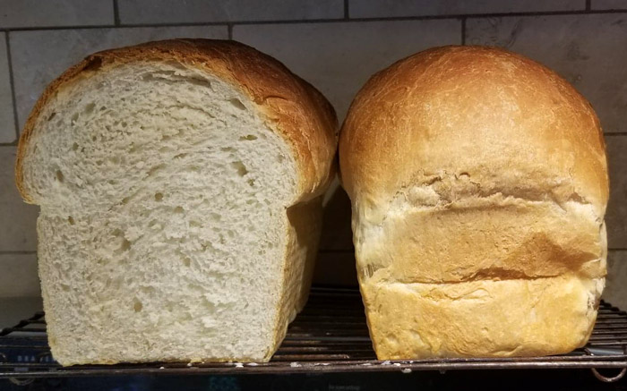 Homemade Bread Loaf Cut