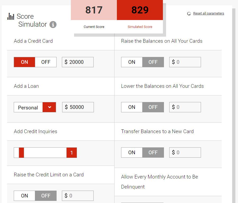 Credit Score Simulator