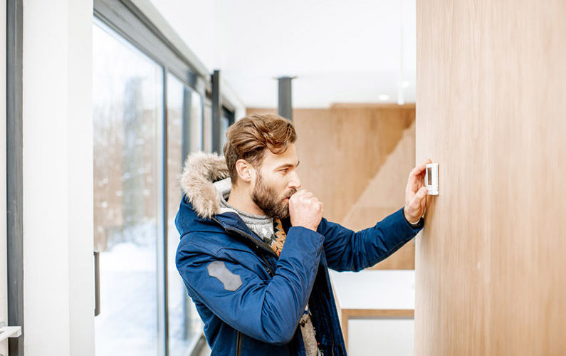 Man Freezing Inside Home