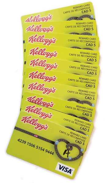 Kellogg's Prepaid Visa Cards