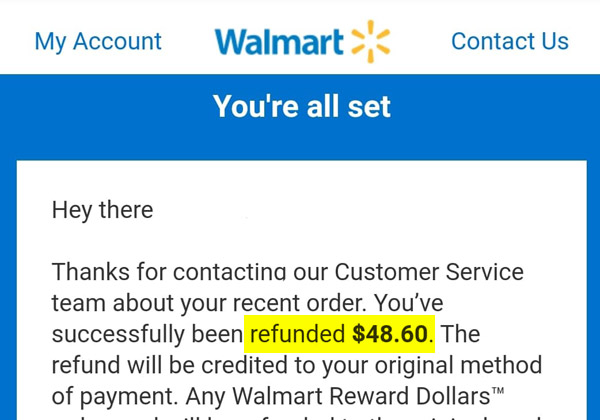 Walmart Ad Match Savings Refund